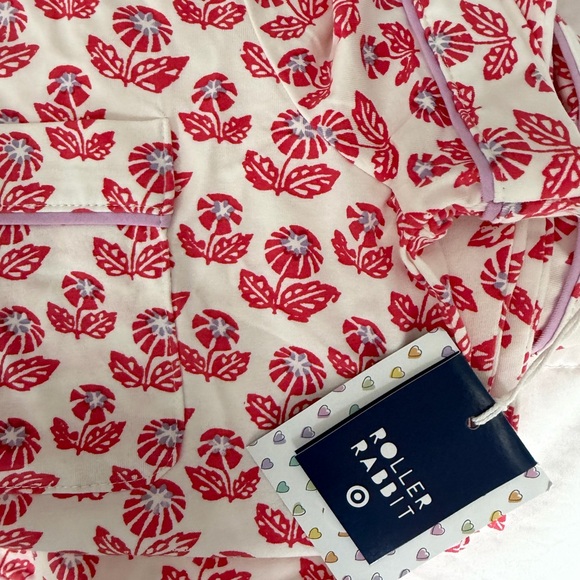 Roller Rabbit Pink Floral Cotton blend pjs - Picture 2 of 3